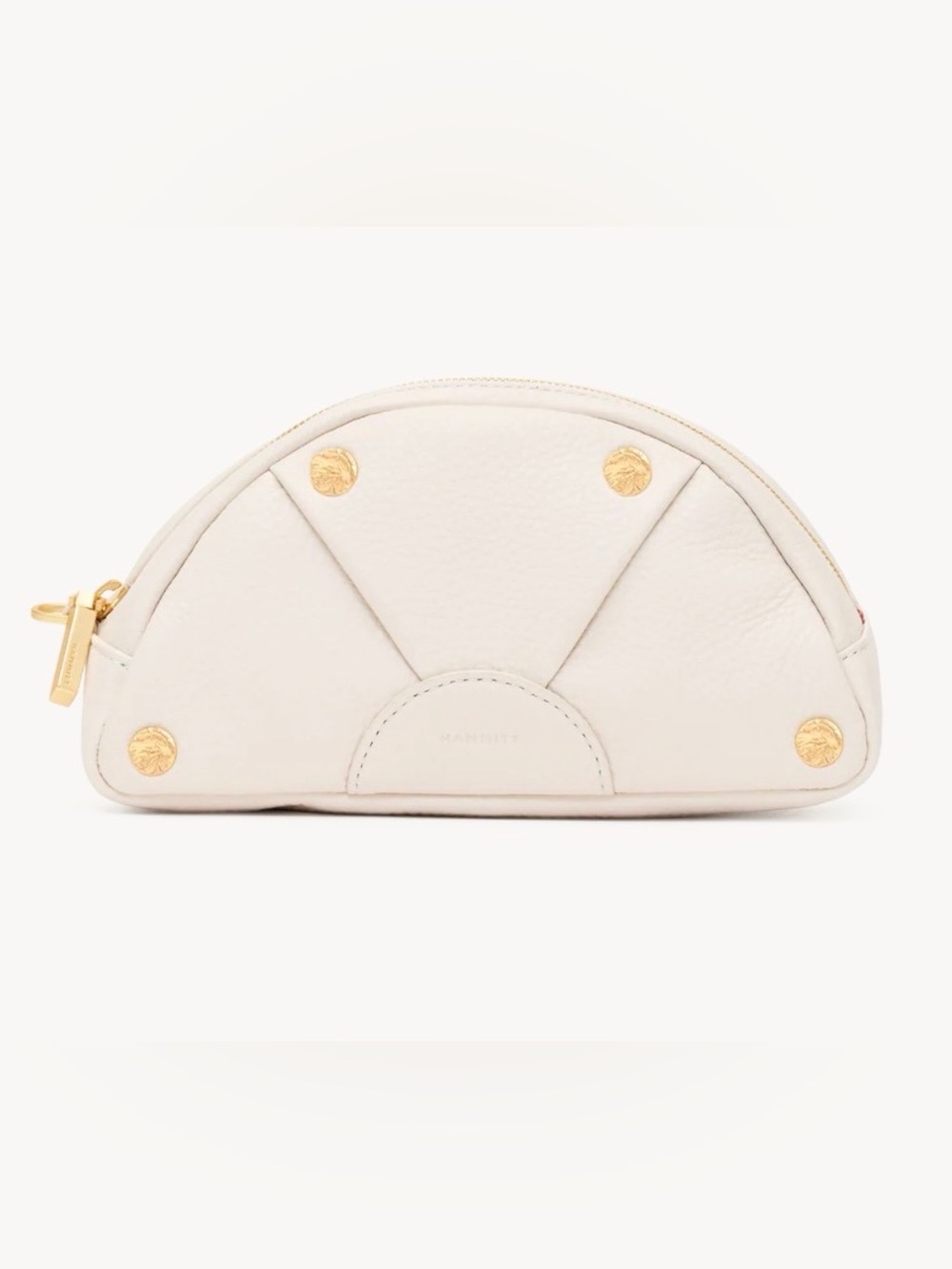 Shelley Pouch Calla Lily White/Brushed Gold Hammered
